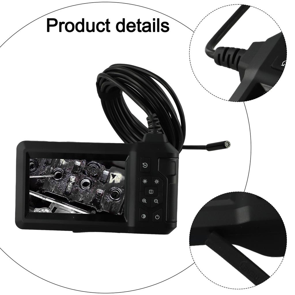 Compact 1080P Inspection Camera with 4 3 Inch HD Screen and Flexible 8mm Lens for Detailed Views In Tight Spaces