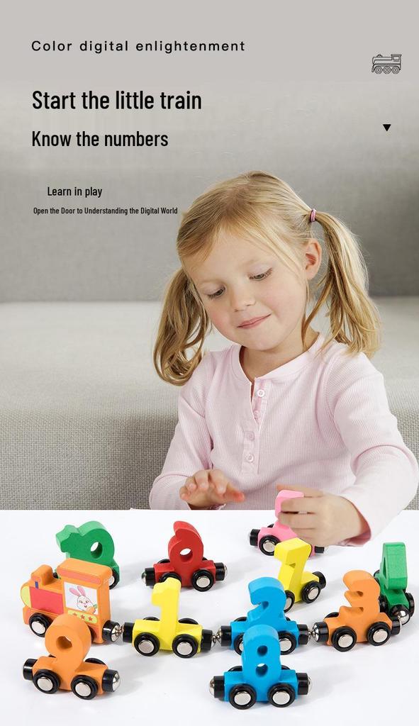 Magnetic Number Train Educational Toy for Ages 3-6: Early Learning Puzzle Blocks