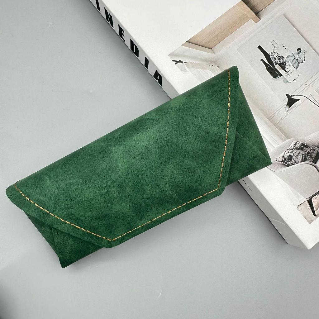 Retro Cowhide Leather Glasses Case - Handmade Myopia & Sunglasses Holder, High-End Baozi Design