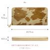 Long Genuine Card Coin Animal Cow Light Brown Leo&Aoi Wallet, Leather, Zipper-Around Design, Slots, Purse, Leather, Print, Print,