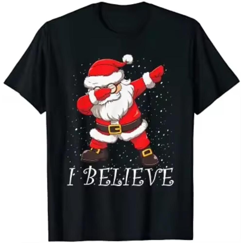 

I Believe Dabbing Santa Claus Christmas T-Shirt XXXXXL небо синє кольору