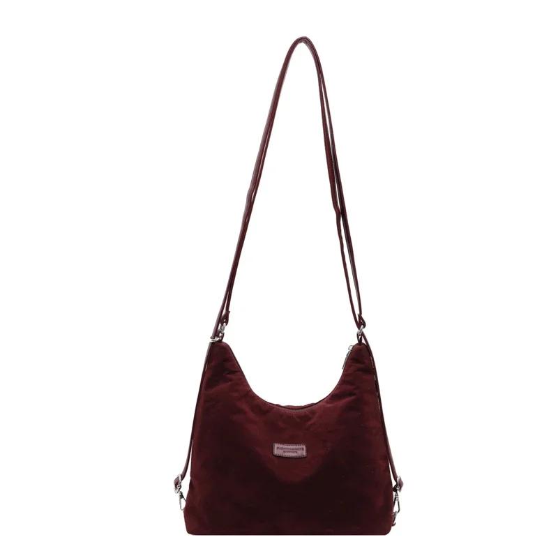 Casual zipper PU shoulder bags for women  versatile  retro pendulum crossbody bags  stitching line  simple  new