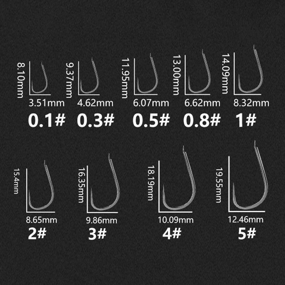 500 buc Articole de pescuit Negru Echipament de pescuit Nou Kanto Cârlig de pescuit Fără contraac Oțel Carbon Înalt