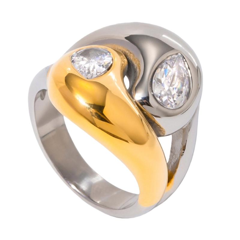 Flower Shape Geometric Open Jewelry Delicate Finger Rings Stainless Steel Texture Suitable for Various Occasion