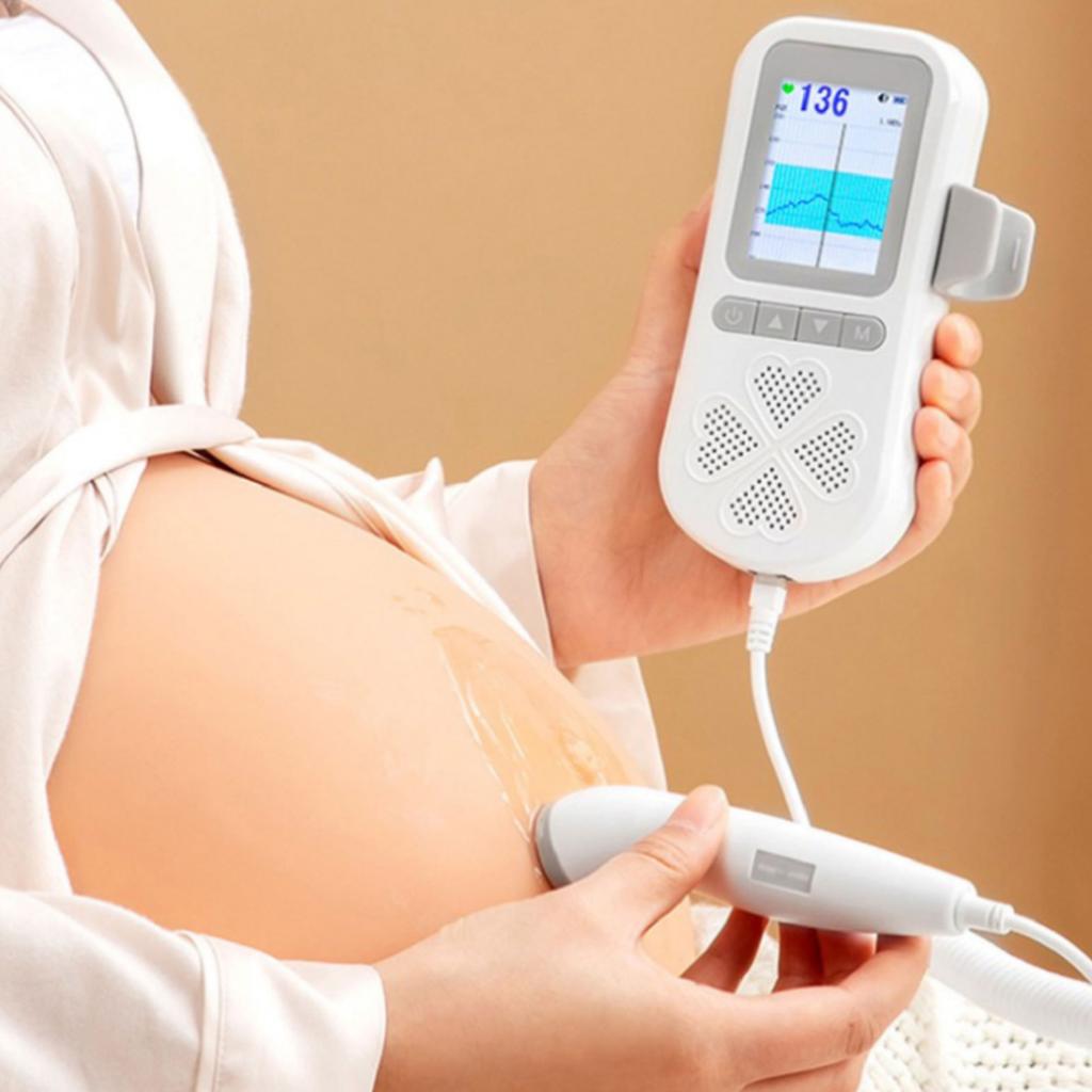 Fetal Heartbeat Monitor 3 Modes Accurate Measurement Noise Reduction Heart Detector with Charging Line