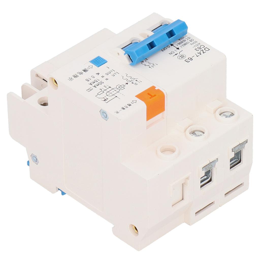 220V 2P63 Circuit Breaker Disconnector Electric Leakage Protection Switch 35mm Din Rail Mount