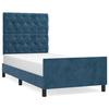 VidaXL Bed Frame with Headboard Dark Blue 80x200 Cm Velvet3125908