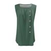 Moda damska Casual Podstawowy Plisowany Zwykły guzik Kwadratowy kołnierzyk Kamizelka bez rękawów Letnie podkoszulki z nadrukiem