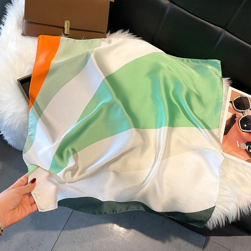 Versatile Fashion Silk 70 Small Square Scarf Professional Scarf Silk Scarf Spring And Summer Matching Scarf Temperament Simple Silk Scarf