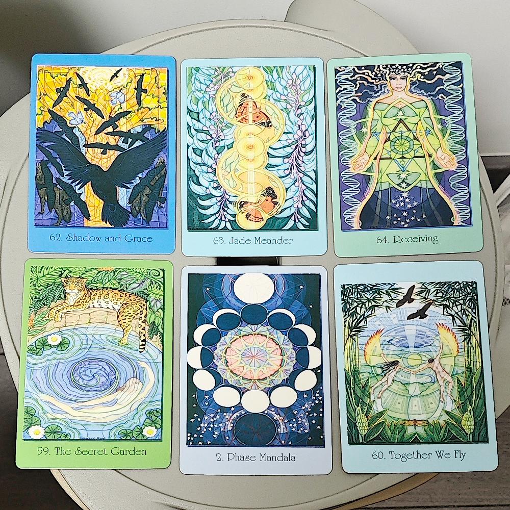 Sacred Geometry Cards for The Visionary Path 10.4*7.3cm 64 Pcs Oracle Cards Integrating Math, Science, and Spirituality