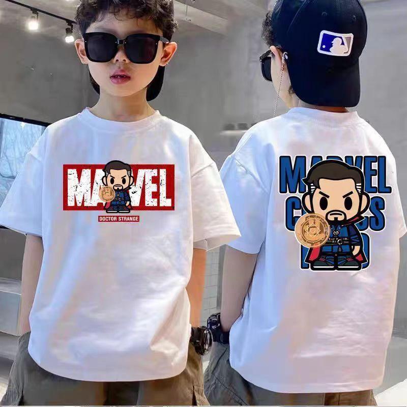 Boys' Short Sleeved T-shirt, Children's Cartoon Print, Summer Boys' Fashionable Top