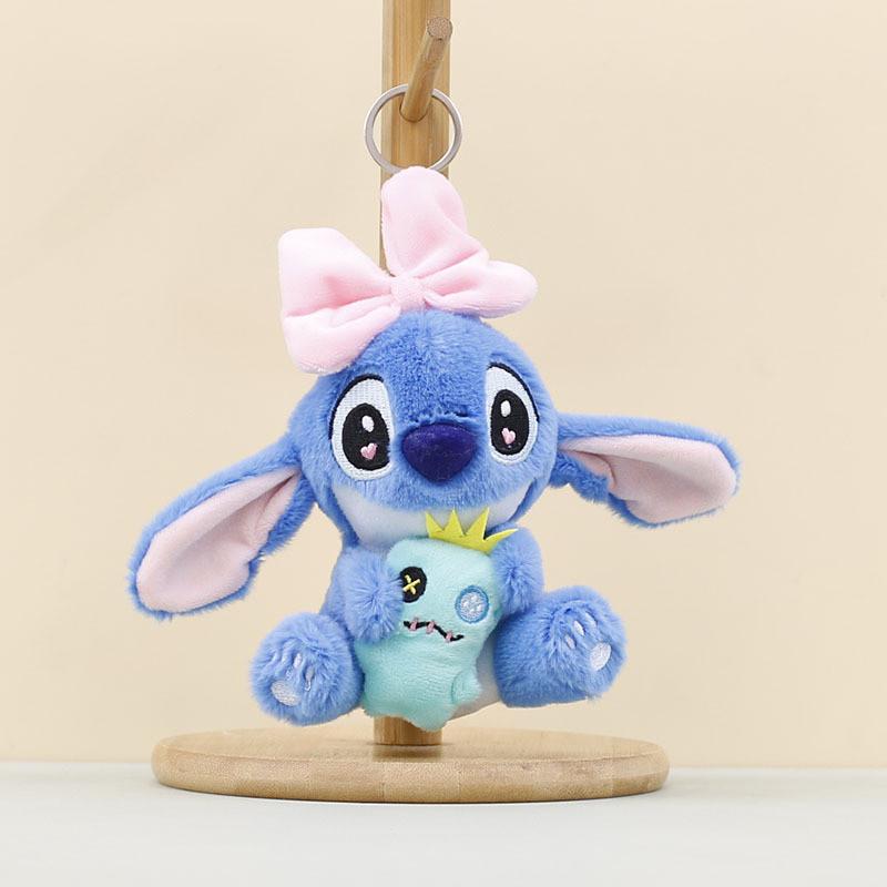 Bow Lilostitch Stitch Dress Up Plush Toy Cartoon Doll Keychain Pendant Backpack