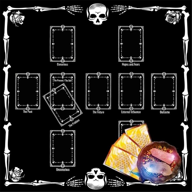 Tarot Tischdecke Altartuch Karten zum Kartenlegen Astrologie Tischdecke Divinations Kartentuch Wandteppich Wanddekoration