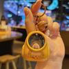 Luminous Capybaras Keychain Portable Cartoon Space Capsule Pendant For Backpack Stylish Animal Night Light Keyring