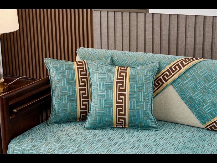 Husă de pernă pentru canapea din lemn masiv de chenille - anti-alunecare, pentru toate anotimpurile, stil chinezesc nou.