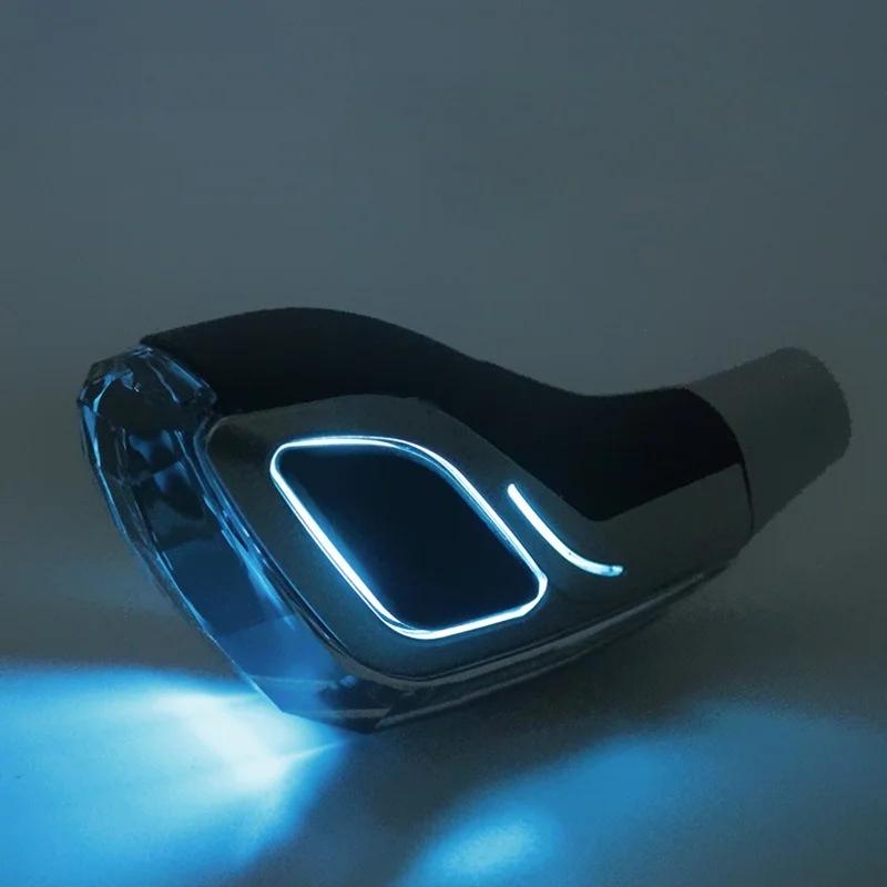 Pugms9 Crystal Gear Shift Head LED Illuminated Logo Car Gear Head for Skoda Octavia Kodiaq Fabia Rapid 3 Karoq Superb VRS Accessories