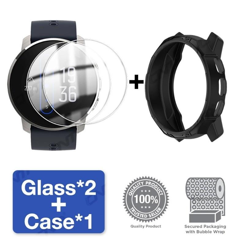 2-IN-1 Case + Screen Protector for Suunto 9 Peak / 9 Peak Pro Smart Watch Tempered Glass Protective Armor Case Cover Accessories