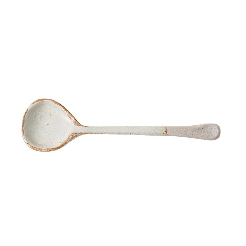Huajianji Retro Ceramic Mug with Japanese Soup Spoon