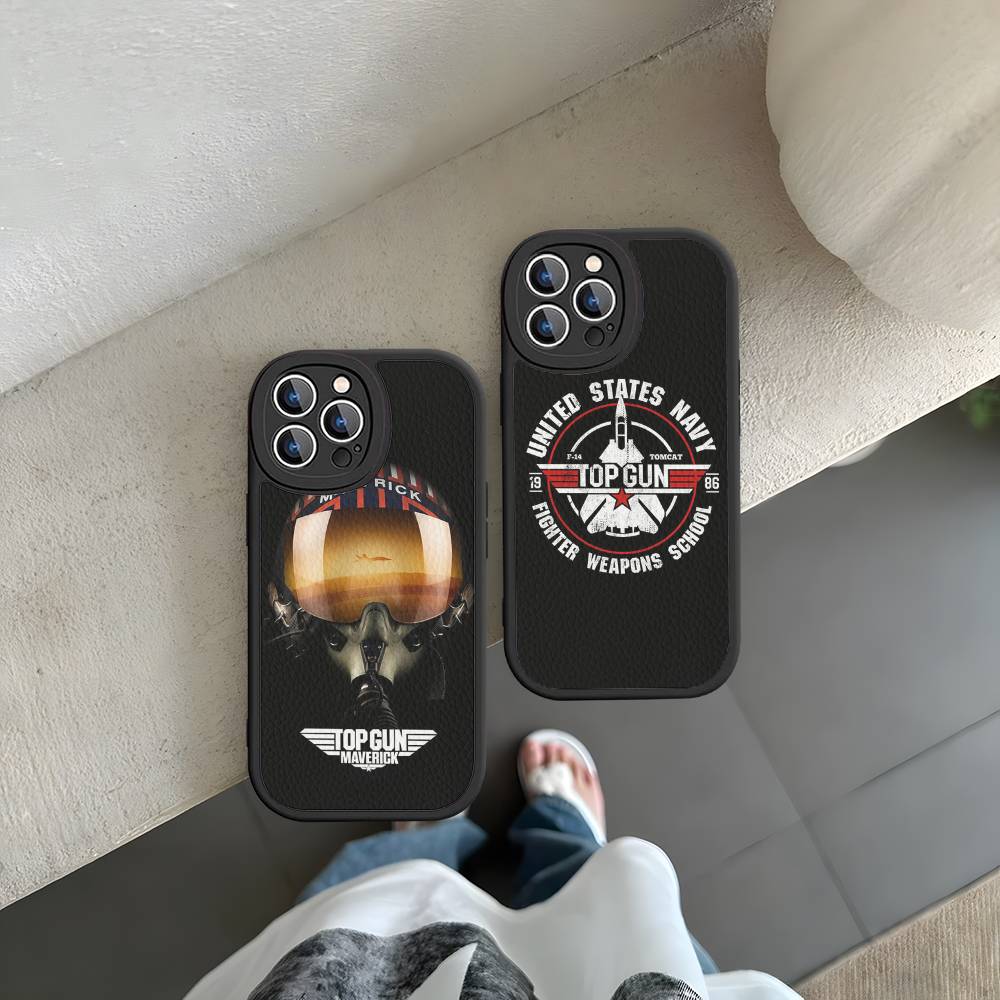 Top Gun Maverick Phone Cover For IPhone 16 15 14 13 12 11 Pro Max Plus Leather Soft Case