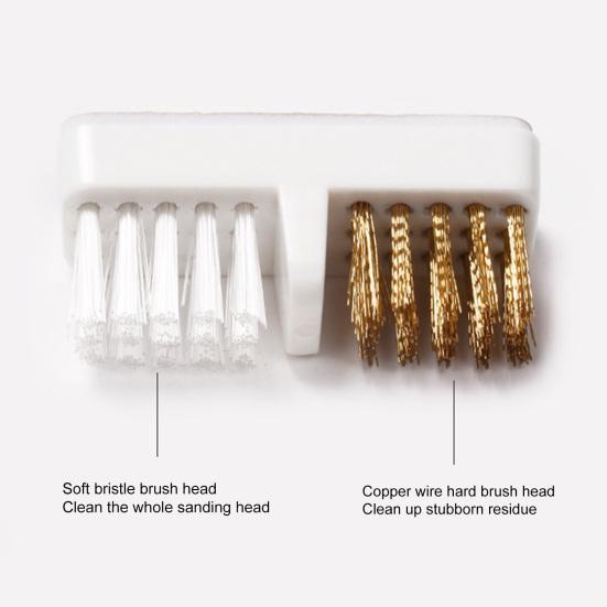 Manicure Drills Brush Soft High Elasticity Anti-Scratch Copper Wire Dual-Use Electric Manicure Machine Drills Grinding Head Brush Nails Accessories
