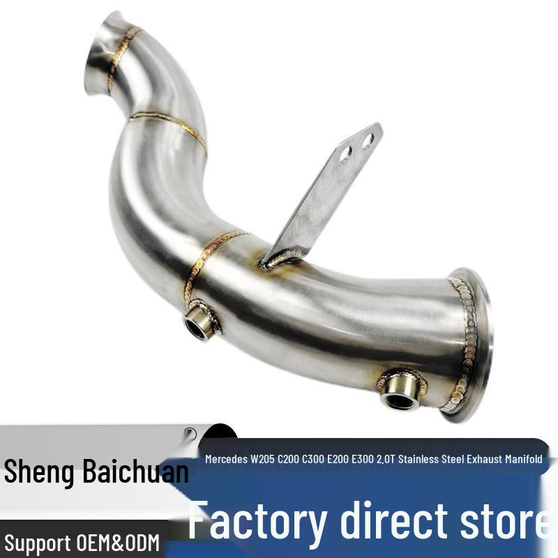 

Stainless Steel Exhaust Manifold for Mercedes W205/C200/C300/E200/E300 2.0T. Modified Exhaust Pipe