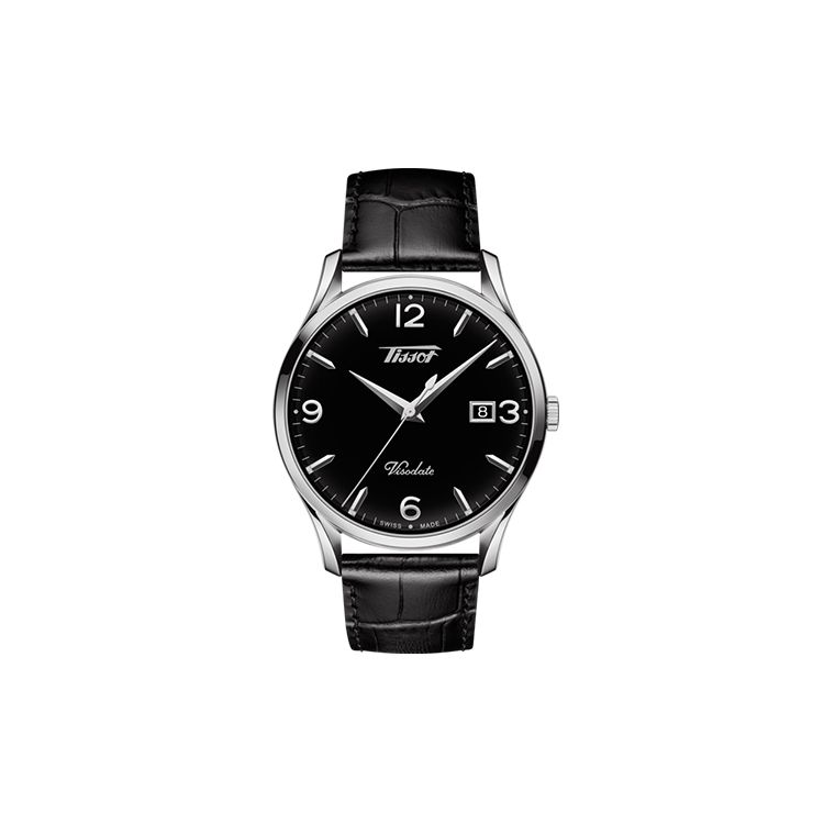 TISSOT Montre  S&eacute;rie V8 Mouvement Quartz R&eacute;sistante &agrave; l'eau 30M Cadran Noir 40mm Montres Homme T118.410.16.057.00 Black Dial