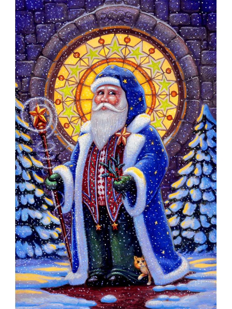 

Ручная работа 5D DIY Алмазная картина Набор Водный Алмаз Санта-Клаус Вышивка Крестом Подарок Алмазная Мозаика Украшение Дома Подарок Full Round 20x30CM