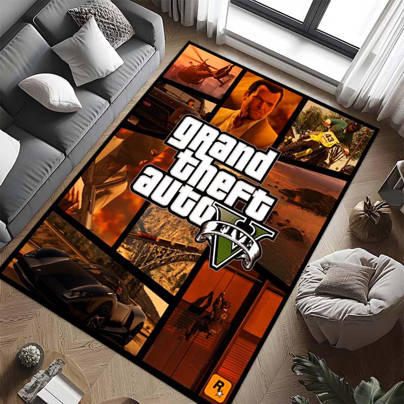 Grand Theft Auto V: Приключения ковровые напольные коврики Декор для дома Украшение для общежития Подушка для офисного кресла Искусство