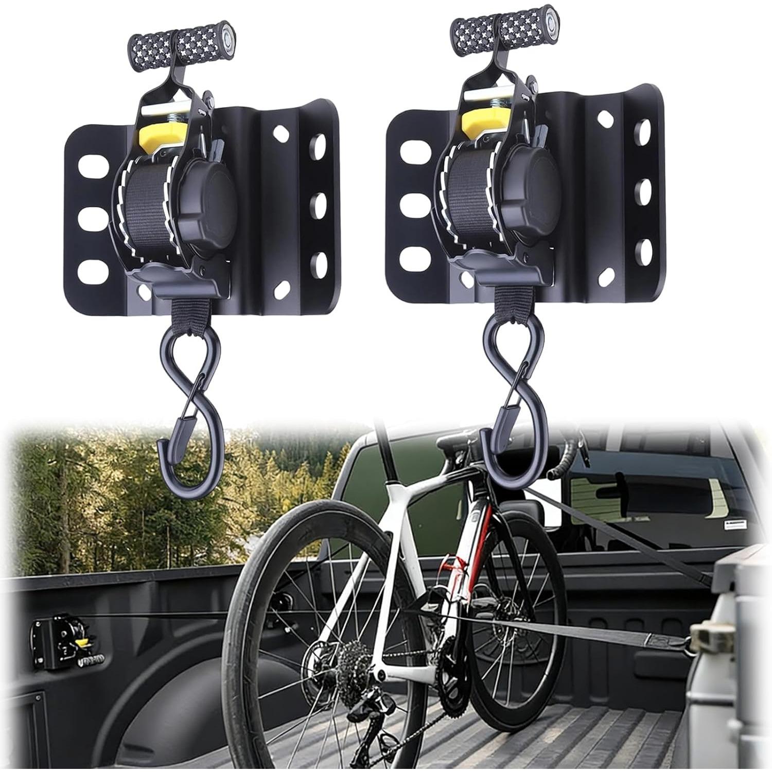 Retractable Ratchet Straps, 2PCS Self Retracting