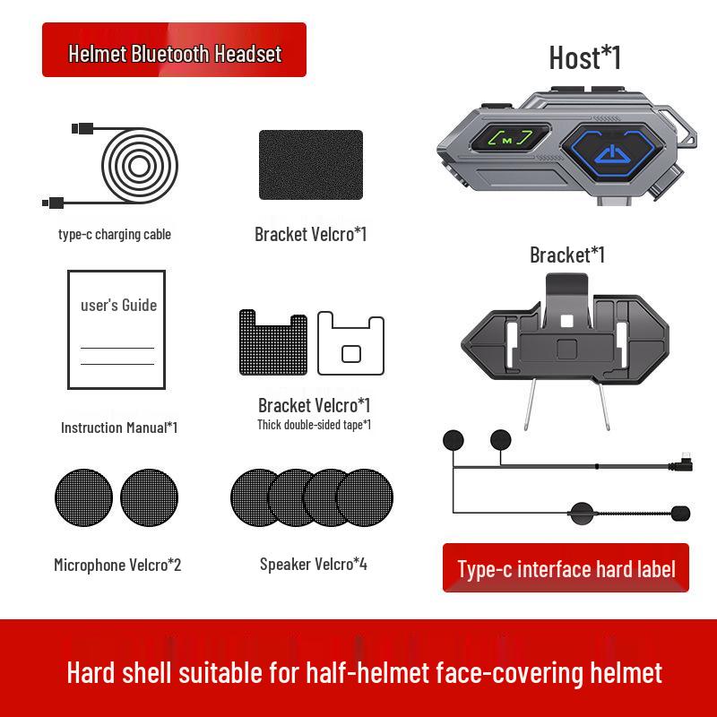 Multi-functional Motorcycle Helmet Bluetooth Intercom Earphones with Cross-border Certification