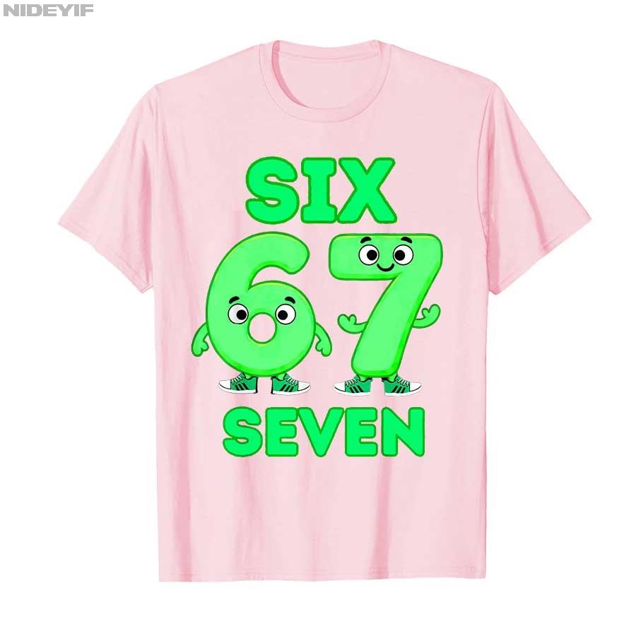 67 Italian Brainrot Lustige Italienische Brainrot Kinder 67 Sechs Sieben T-Shirt Für Männer Frauen 100% Baumwolle T-Shirts Kurzarm Oberteile 0930-1