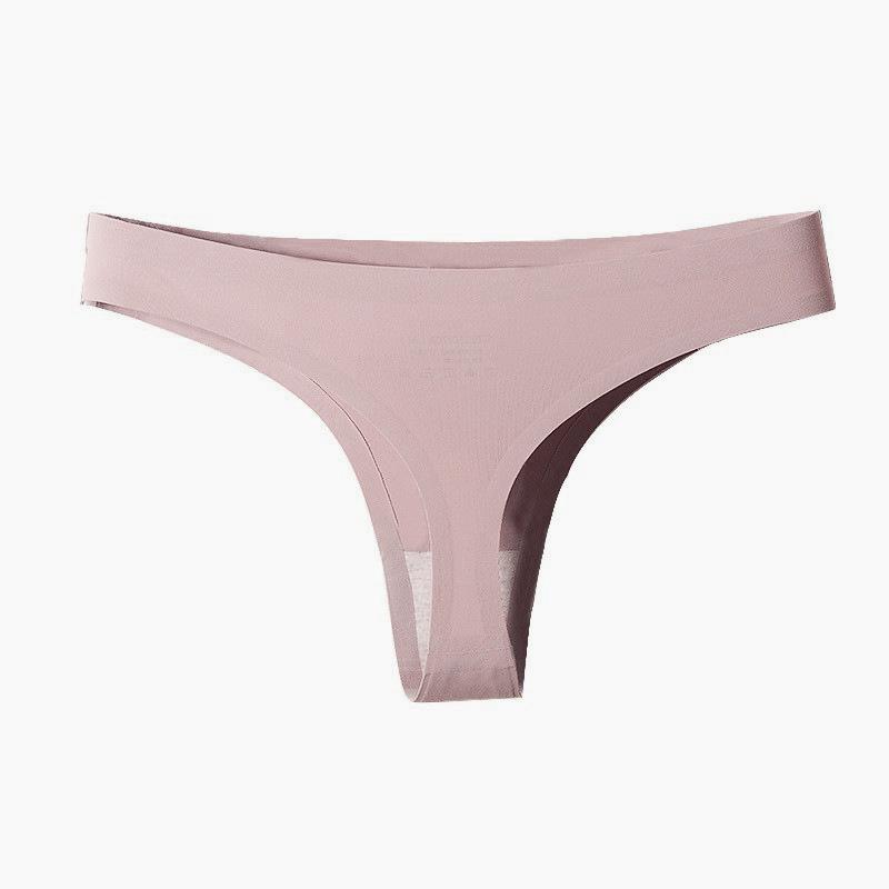 Women's Seamless Underwear Women's Thong One-piece Sexy Women's Fat Mm Summer Sports Fitness Large-size Ice Silk T-pants