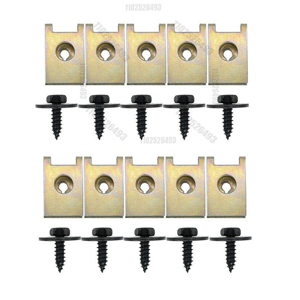 60pc U-Shape Metal Nut/Screw Washers for BMW E46 E92 E90 F10 Car Fender Bumper Cross Head Screws Engine Guard Clip Chassis Sheet