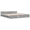VidaXL Bed Frames and Drawers Concrete Grey 200x200 Cm Engineered Wood, Bed, Storage Bed, Double Bed Frame, Bed 3280723
