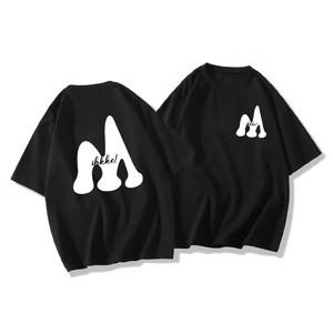 Couples pure cotton short-sleeved t-shirt women's summer loose and versatile half-sleeved t-shirt lower clothes missing design top tide