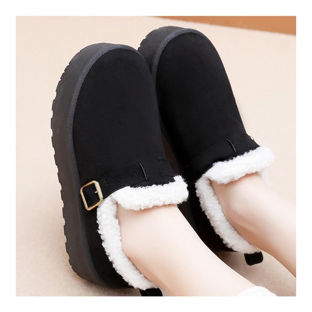 Women's Cotton Shoes with Winter Velvet and Thick Cotton Boots, Women's New Cross-border One Foot Thick Sole Versatile Snow Boots