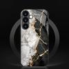 Marble textured pattern tempered glass phone case suitable for Samsung Galaxy S26 S25 S24 S22 S21 S20 FE/Ultra/Plus anti scratch