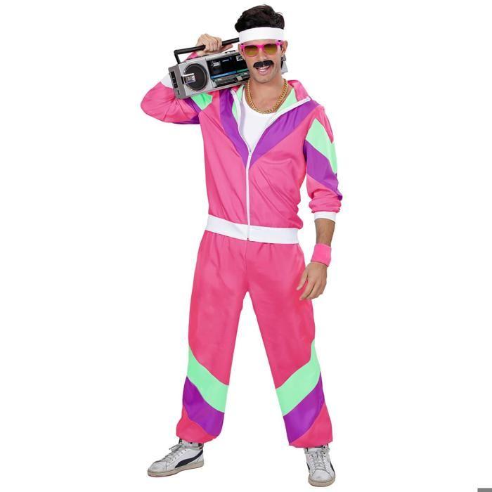Déguisement Jogging Années 80 Fuchsia WIDMANN pour adulte - Rose