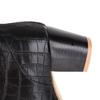 Women's high-heeled boots sexy European and American style crocodile pattern thick heel pointed large size medium boots
