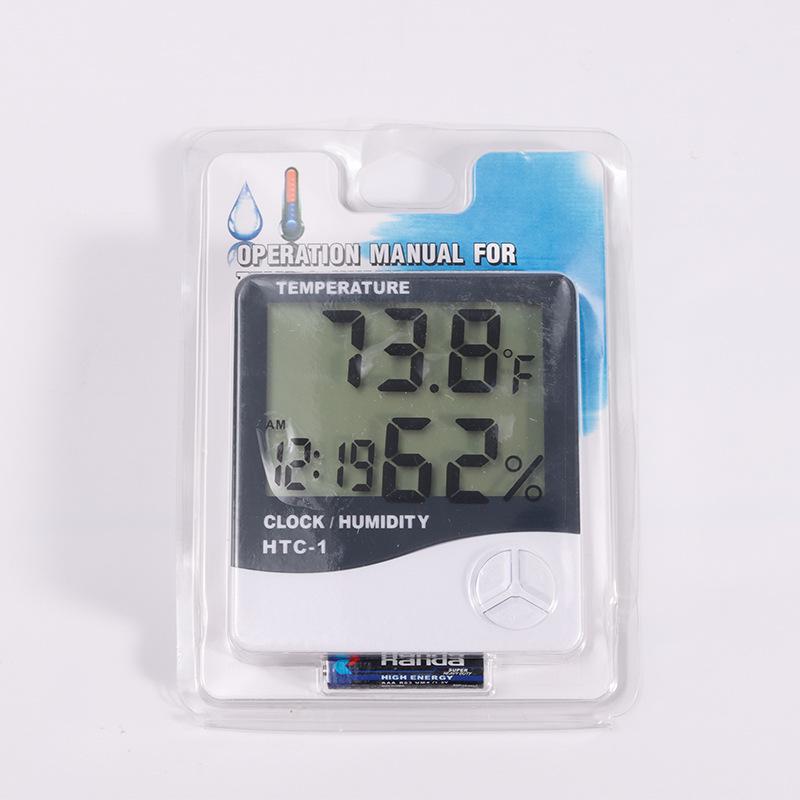 

Цифровой термогигрометр HTC-2: Монитор температуры и влажности в помещении с будильником и отображением даты