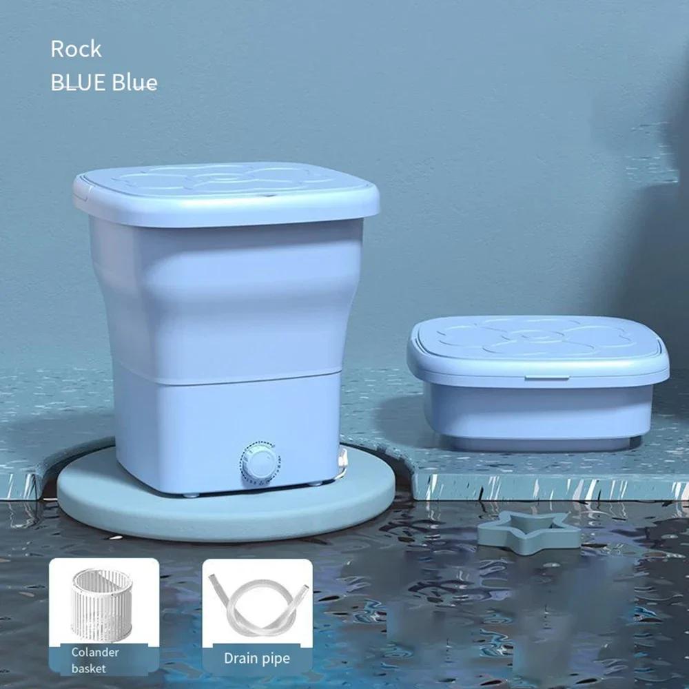 

Многофункциональная портативная автоматическая складная стиральная машина большой емкости, стиральная машина для общежития для удобного хранения и путешествий AU небесно-голубой