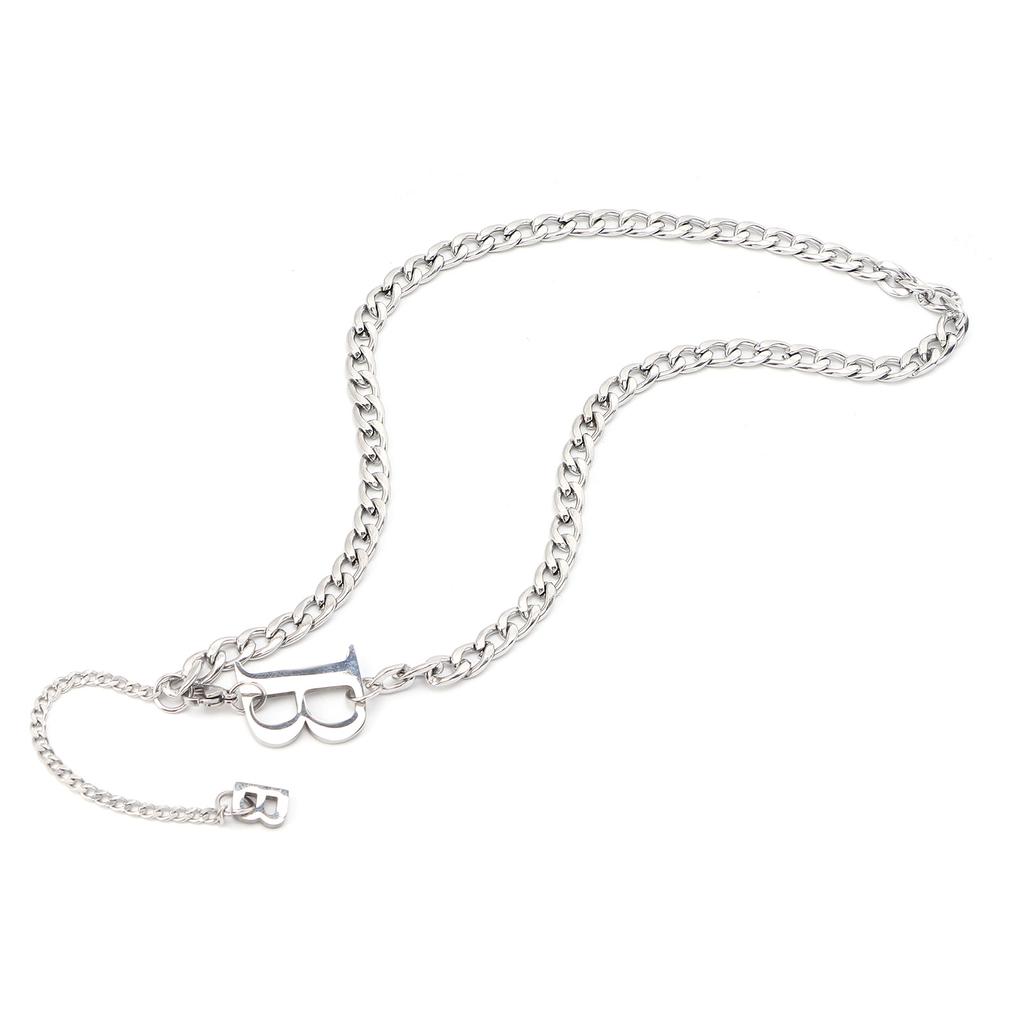 Titanium Steel Letter B Pendant Necklace Unisex Fashionable Necklace Jewelry Accessory