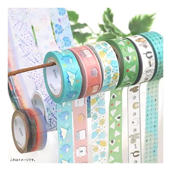 Kamiiso Sansho Masking Tape SAIEN Original 3-Pattern Set (Rose Garden, Lavender Field, Rainy Hydrang