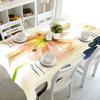 Anpassbare Tischdecke mit Blumenmuster, staubdicht, waschbar, dickes rechteckiges und rundes Tischtuch für Hochzeiten