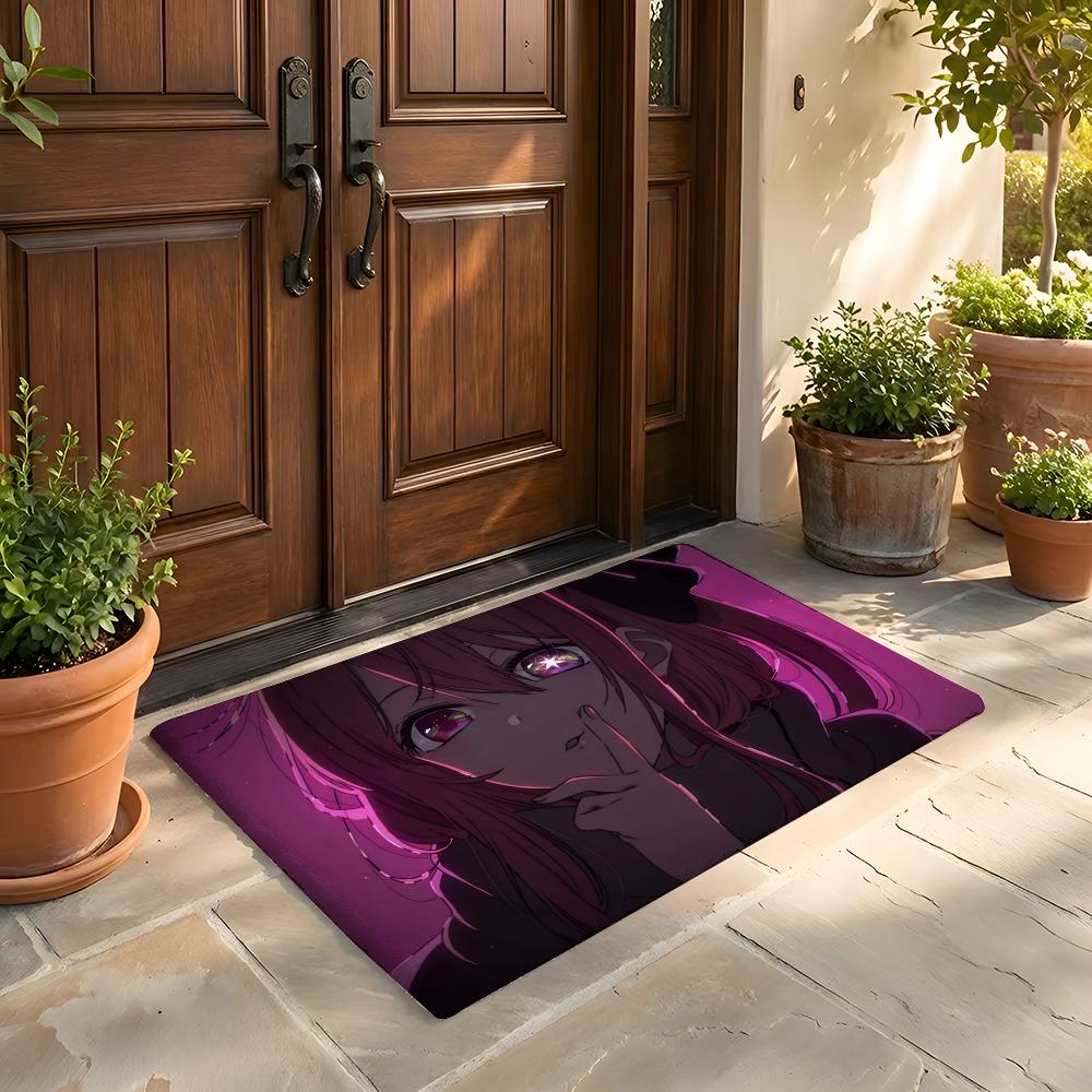 Floor Mat Soft Flannel Rug Non Slip Absorbent Mat for Bathroom Bedroom Home Decor H Hoshino Ai