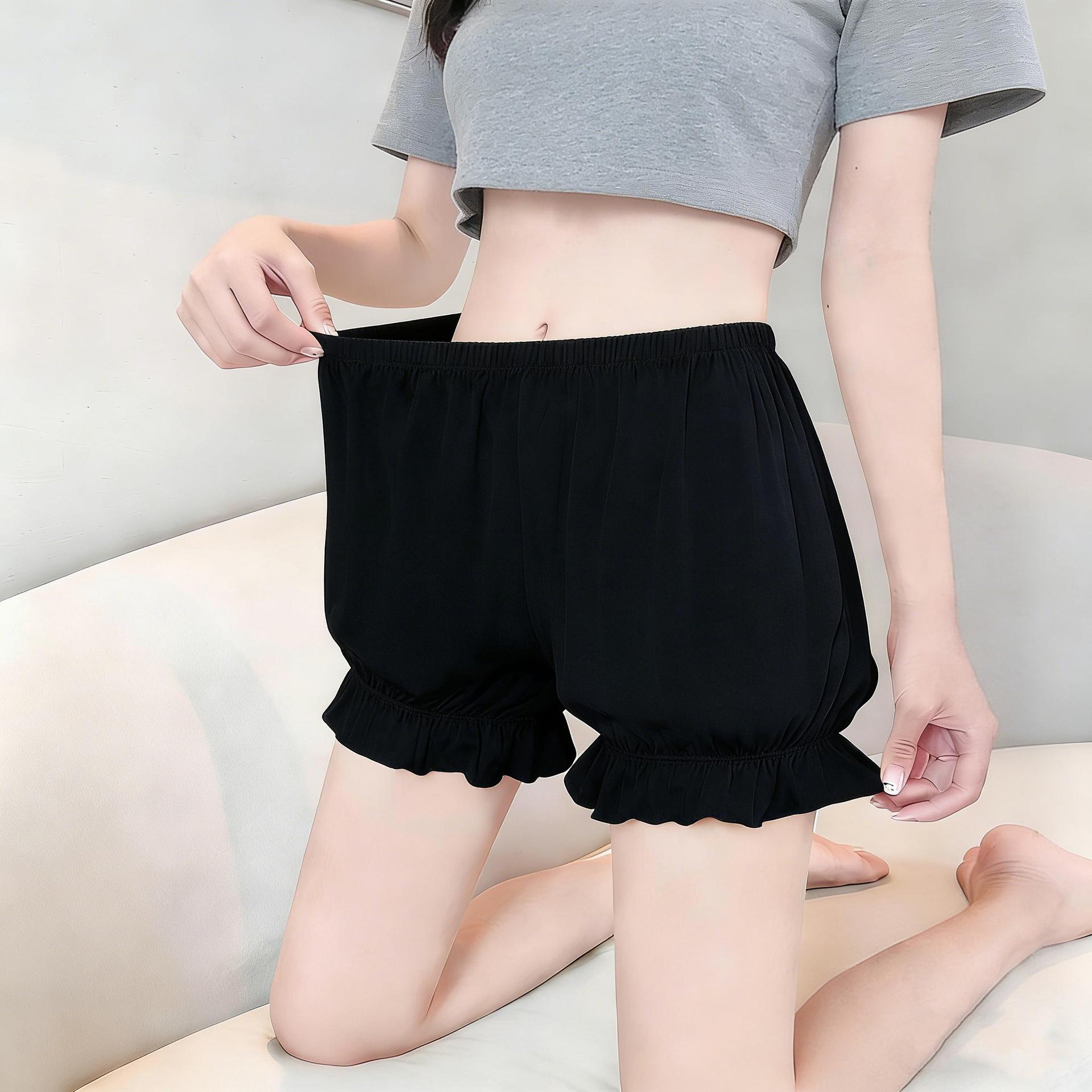 

Women s Anti-Exposure Pumpkin Lantern Pants with Skirt - Breathable Ice Silk, Loose Fit, Summer Safety Shorts Medium (80-120 lbs)