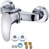 Zinc Alloy Wall Mounted Shower Mixer Tap with Five Adjustable Spray Modes and 15 Meter Hose for Bathroom Installation