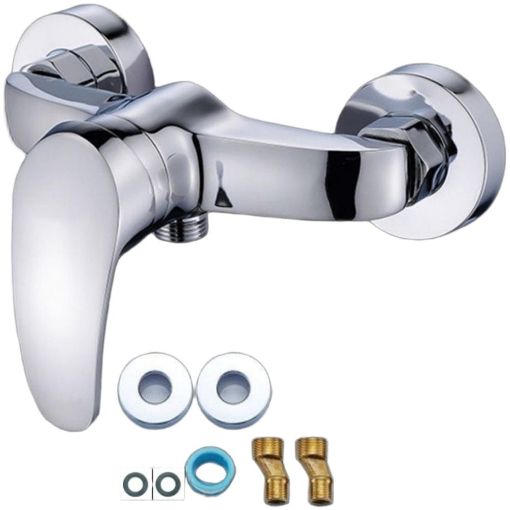 Zinc Alloy Wall Mounted Shower Mixer Tap with Five Adjustable Spray Modes and 15 Meter Hose for Bathroom Installation