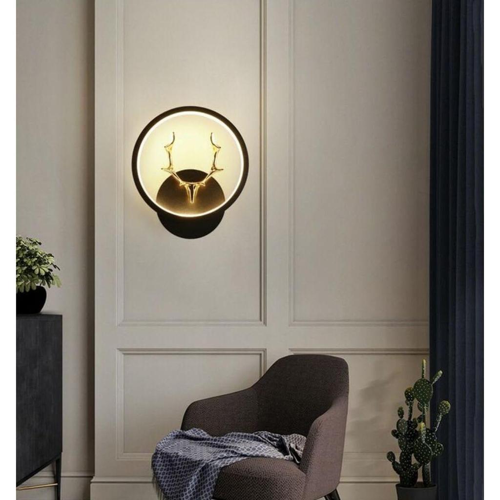 Abs Plastic Led 3 Color Home Decor Fancy Wall Indoor/Outdoor Decorative Lights -(Warm+Natural+Coolwhite) (1, Hiranhead-Round)