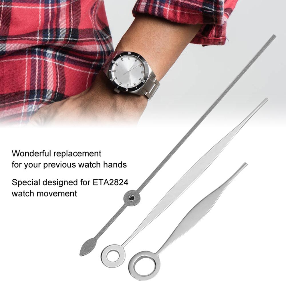 Metal Watch Hands Set Hour Hand Total Length 10.5mm Watch Needles For Watchmakers